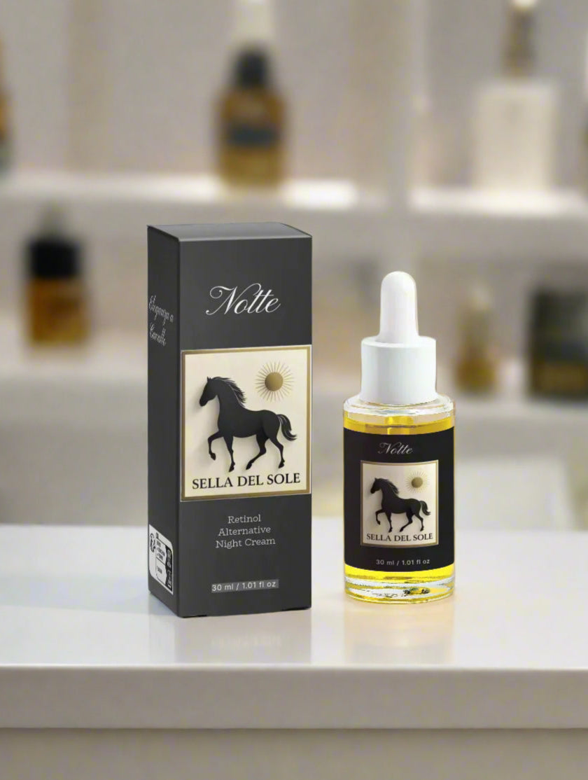Sella del Sole "Notte" Retinol Alternative Night Serum bottle and box