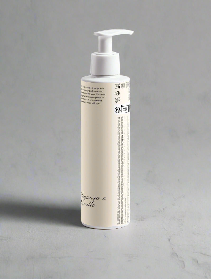 rear label of aloe based cleanser